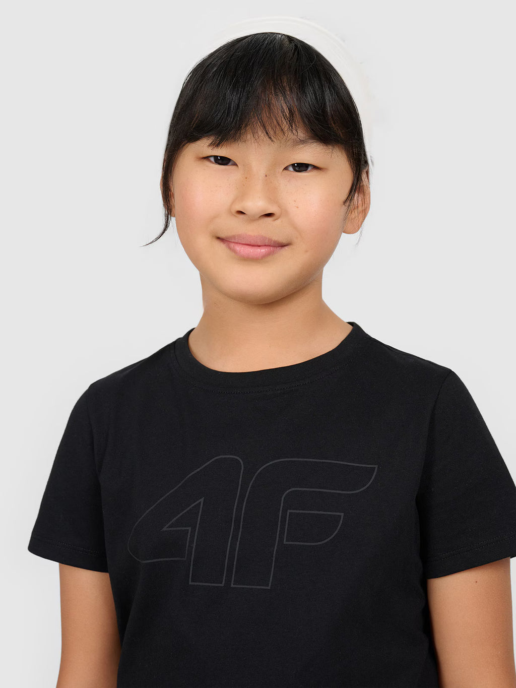 T-shirt oversize z nadrukiem dziewczęcy