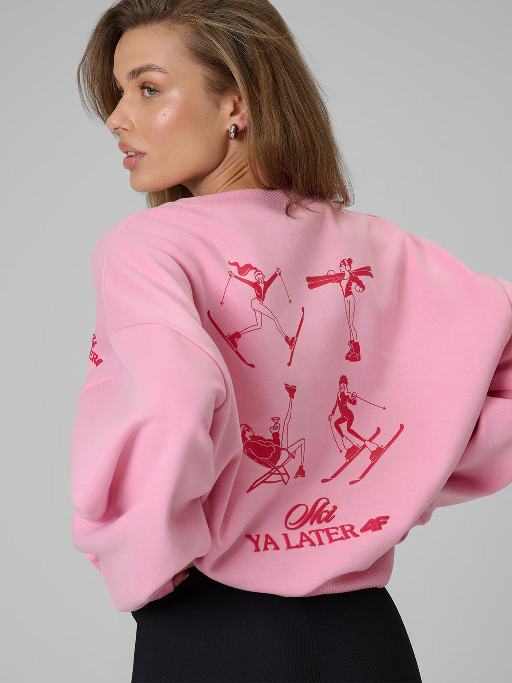 Bluza dresowa loose bez kaptura damska