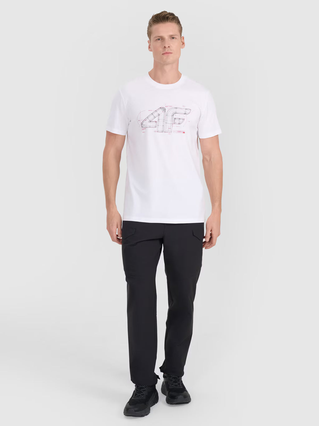 T-shirt regular z nadrukiem męski