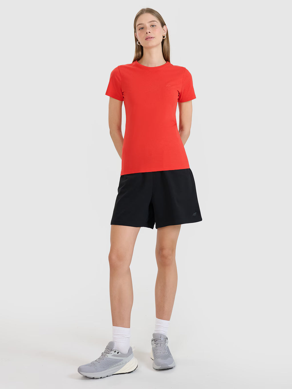 T-shirt slim gładki damski
