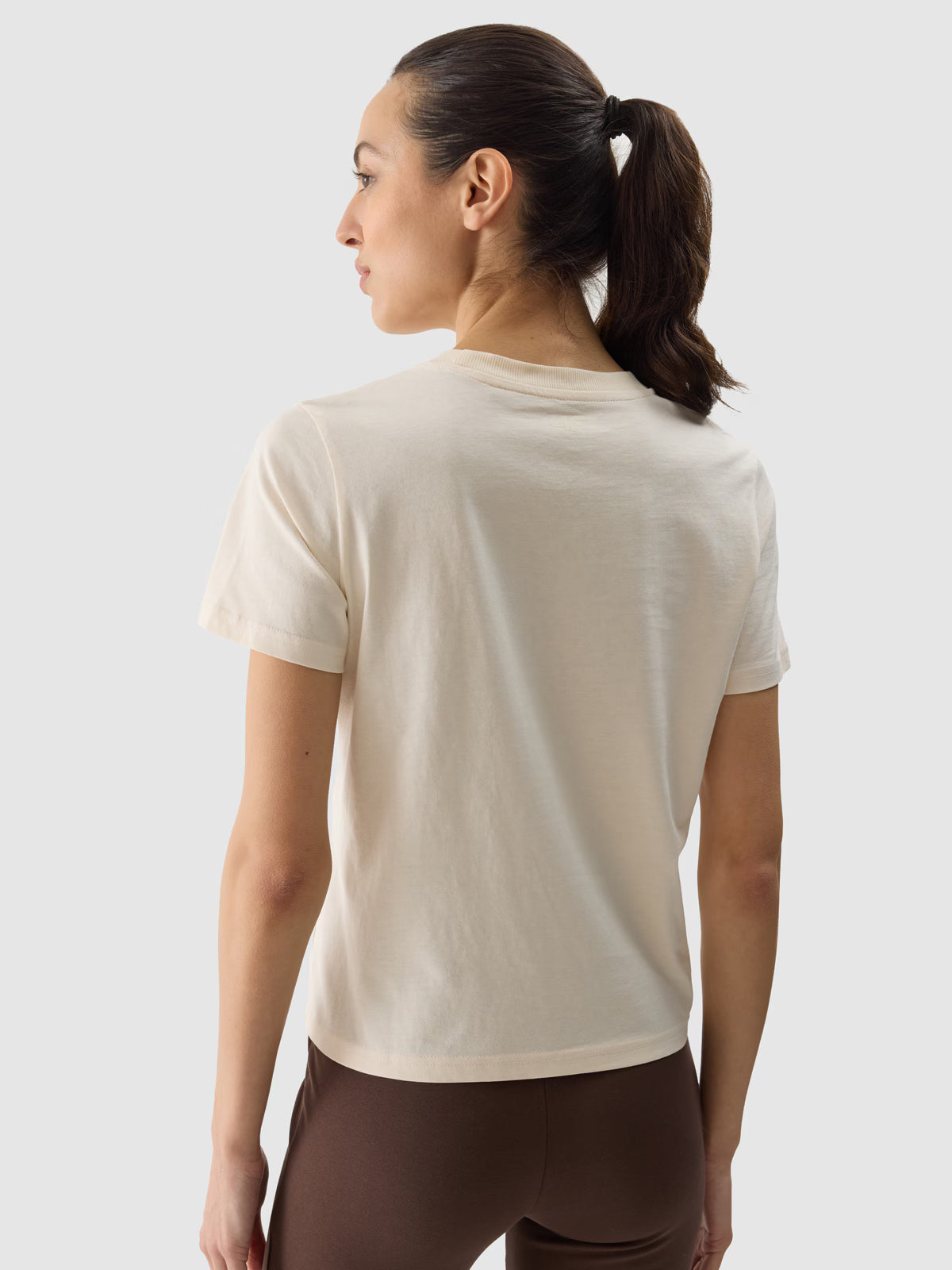 T-shirt regular z nadrukiem damski
