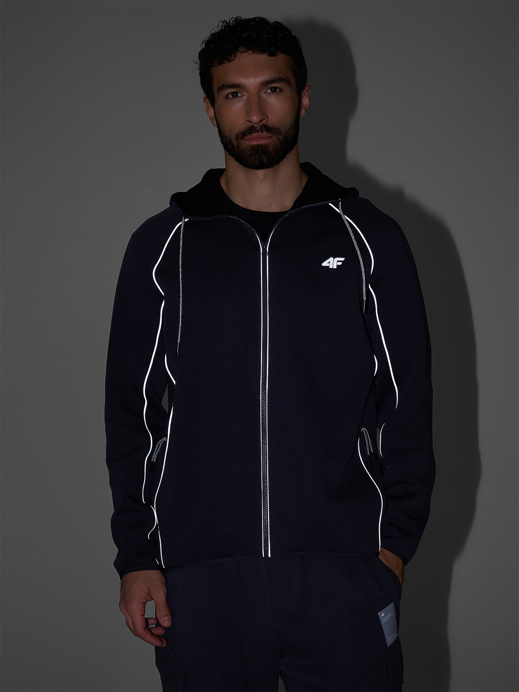 Bluza dresowa regular z kapturem męska