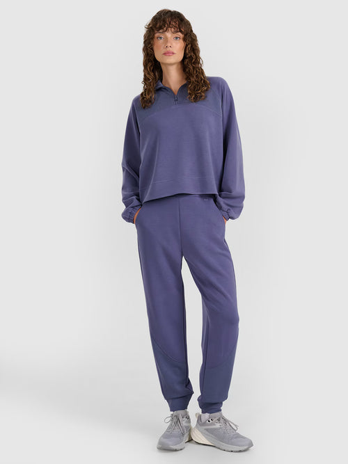 Bluza dresowa nierozpinana z modalem damska
