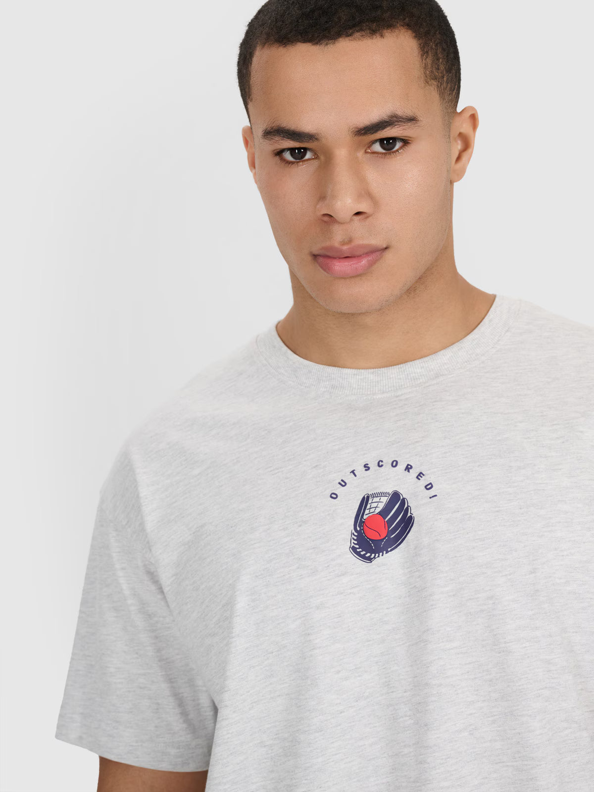 T-shirt oversize z nadrukiem męski