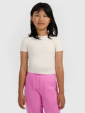 Crop top slim gładki dziewczęcy