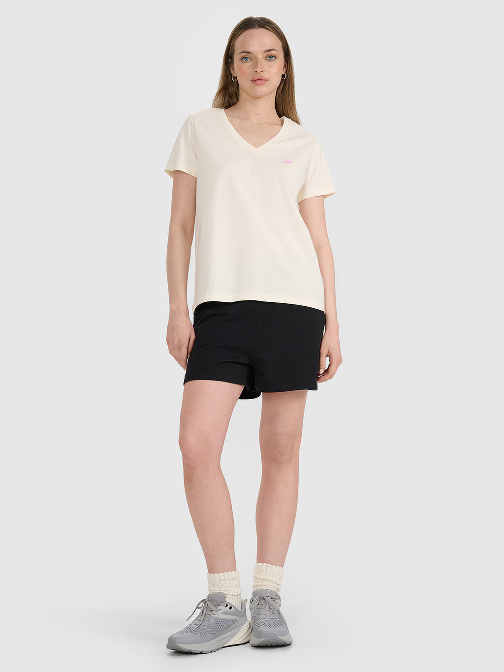 T-shirt oversize gładki damski