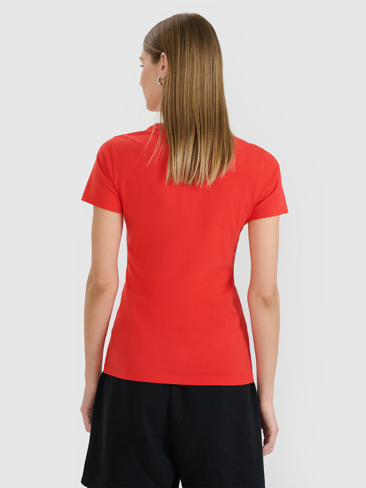 T-shirt slim gładki damski