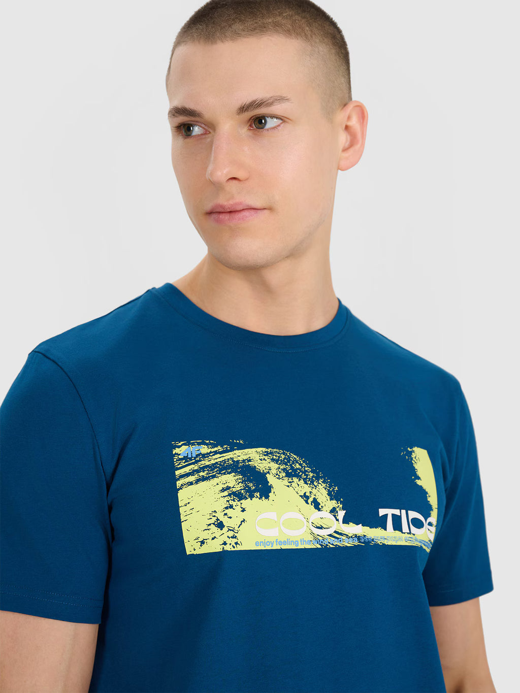 T-shirt regular z nadrukiem męski
