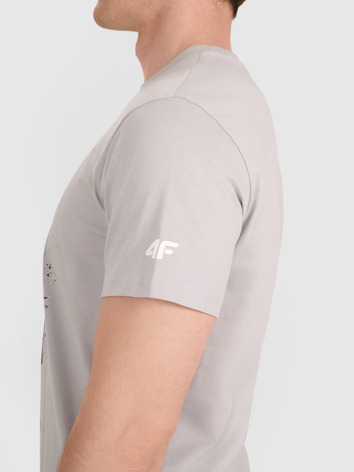 T-shirt regular z nadrukiem siatkarskim męski