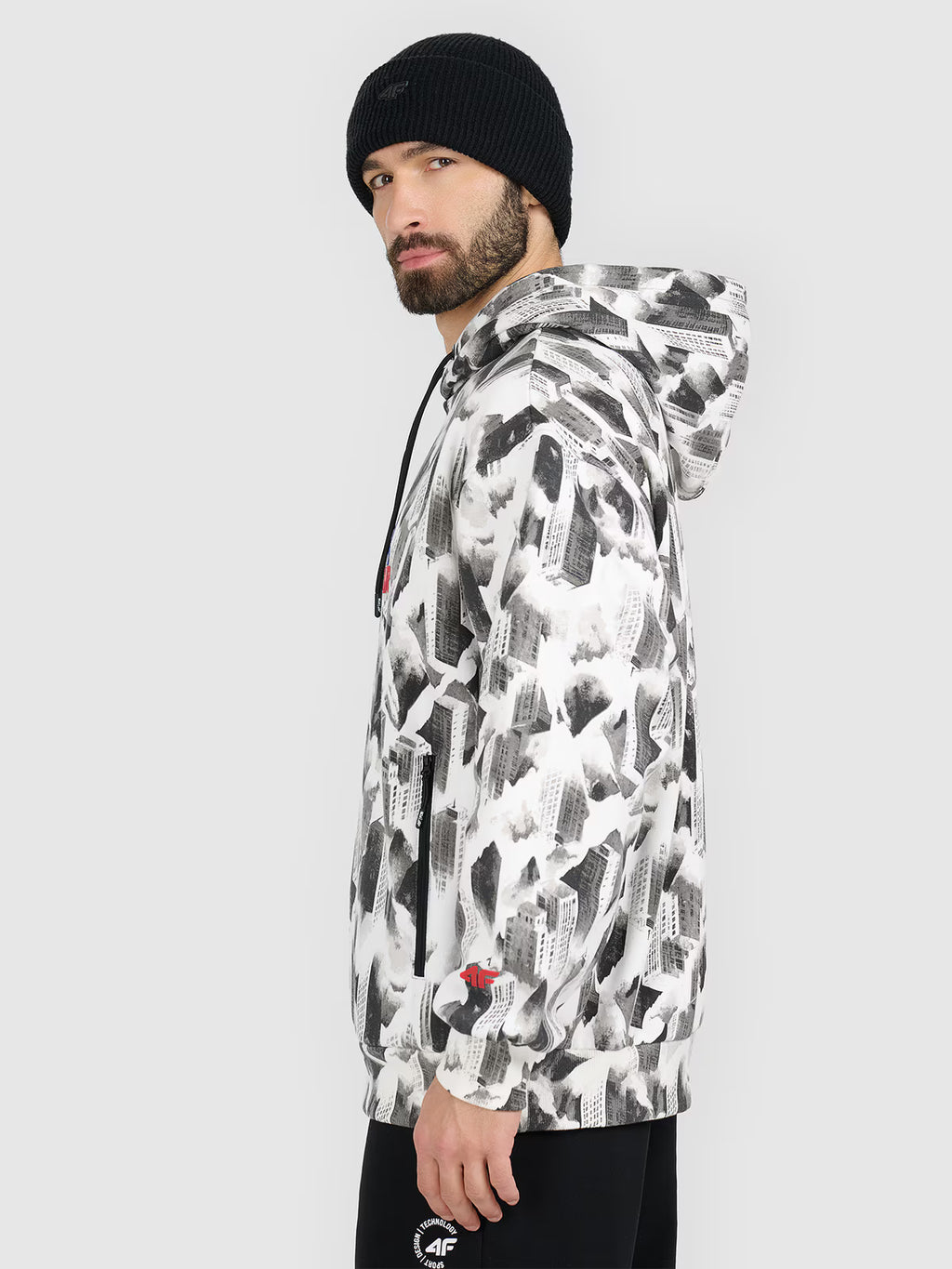 Bluza dresowa loose z kapturem męska