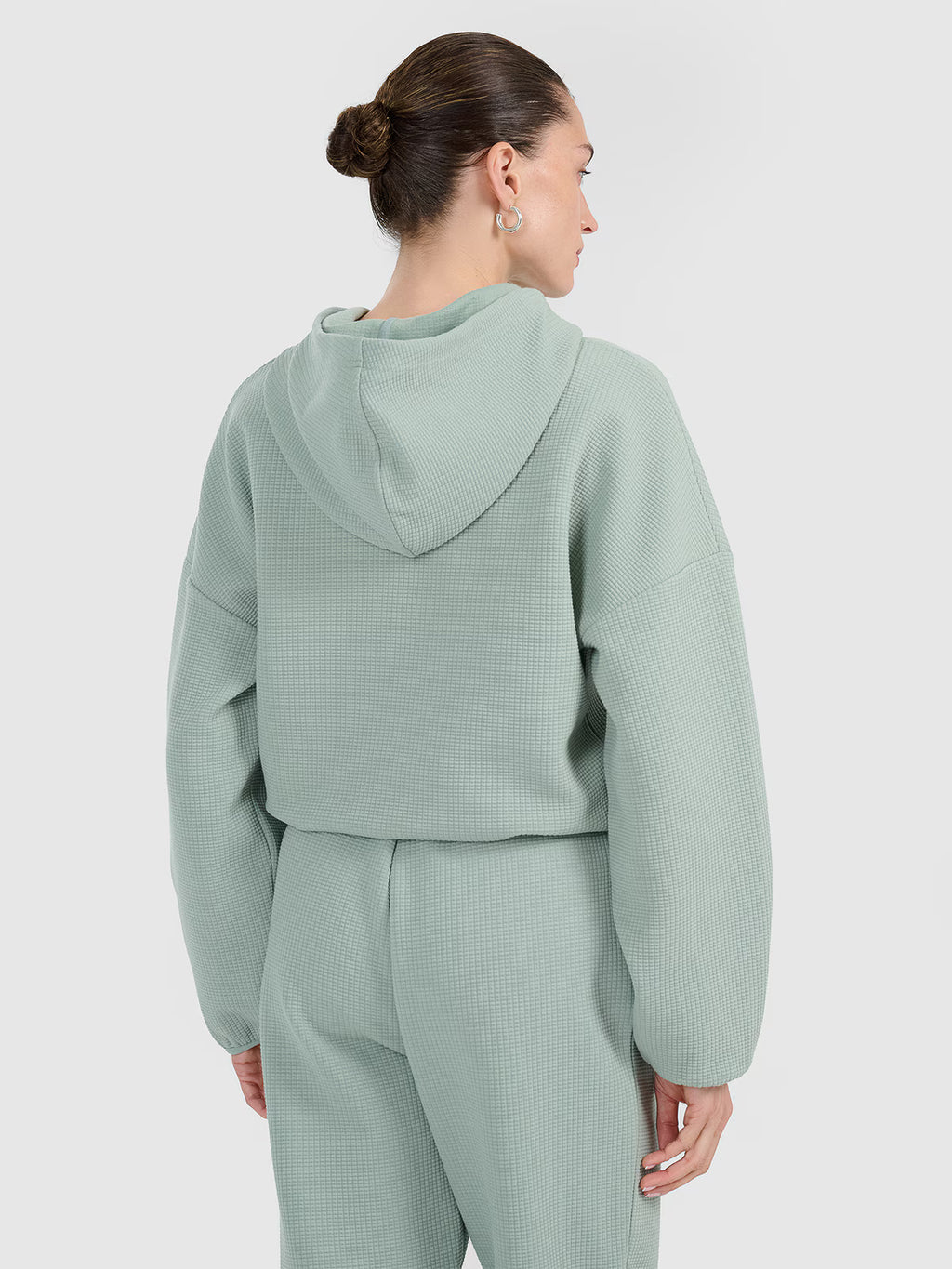 Bluza dresowa z waflowej dzianiny damska