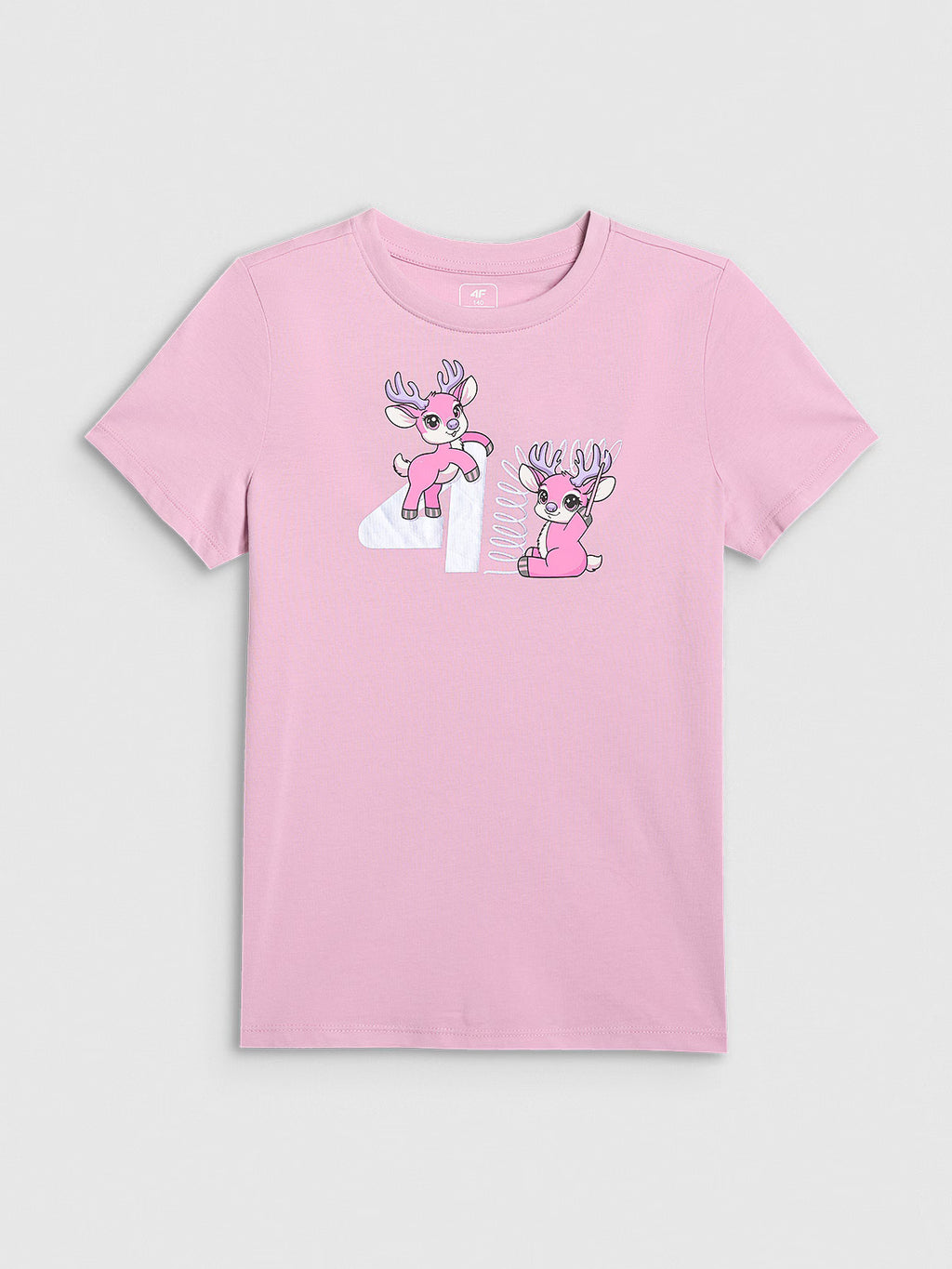 T-shirt regular z nadrukiem świątecznym dziewczęcy