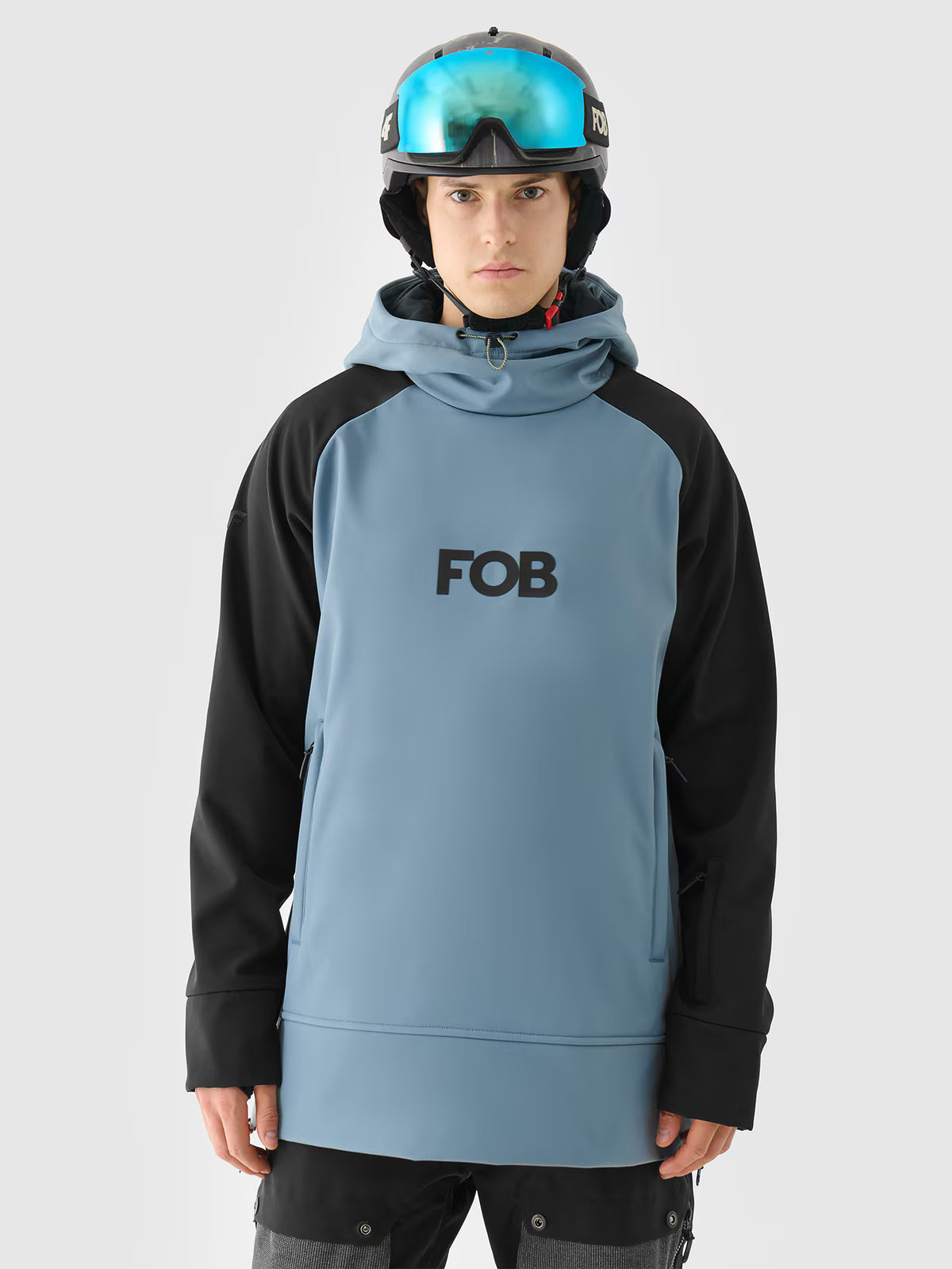 Długa bluza snowboardowa z softshellu membrana 5000 męska