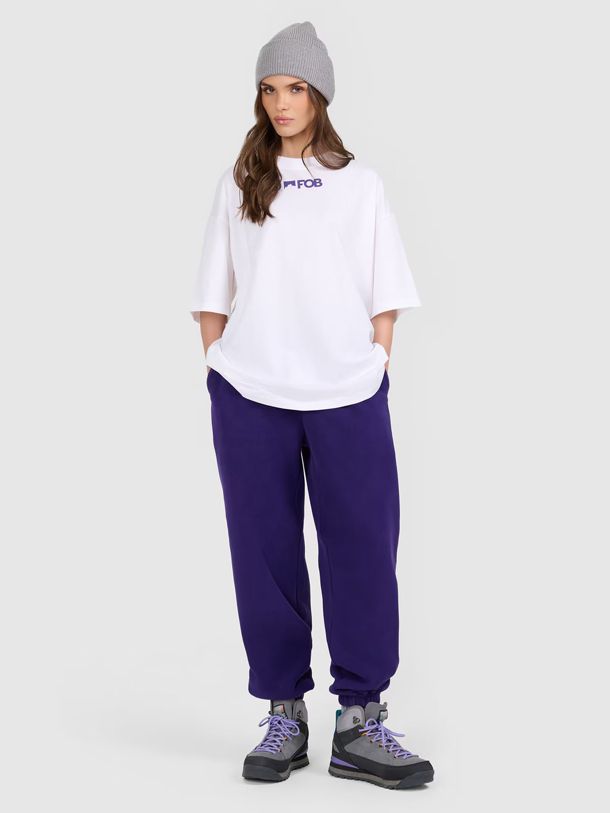 T-shirt loose z nadrukiem damski