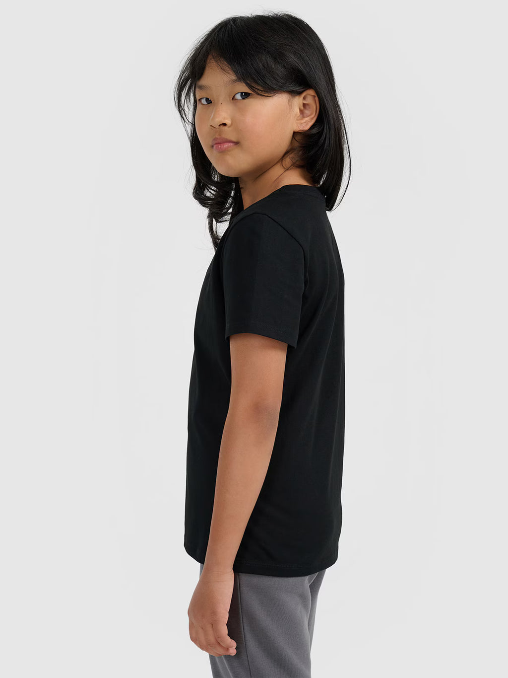 T-shirt regular gładki dziewczęcy