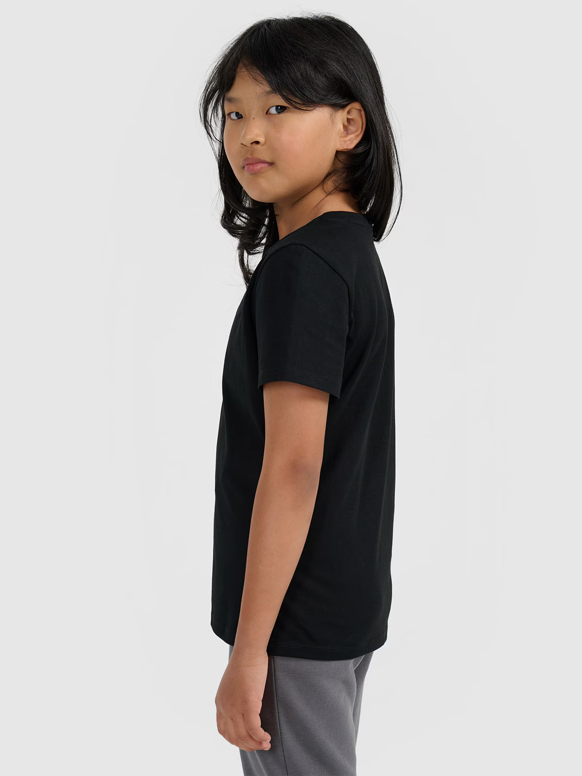 T-shirt regular gładki dziewczęcy