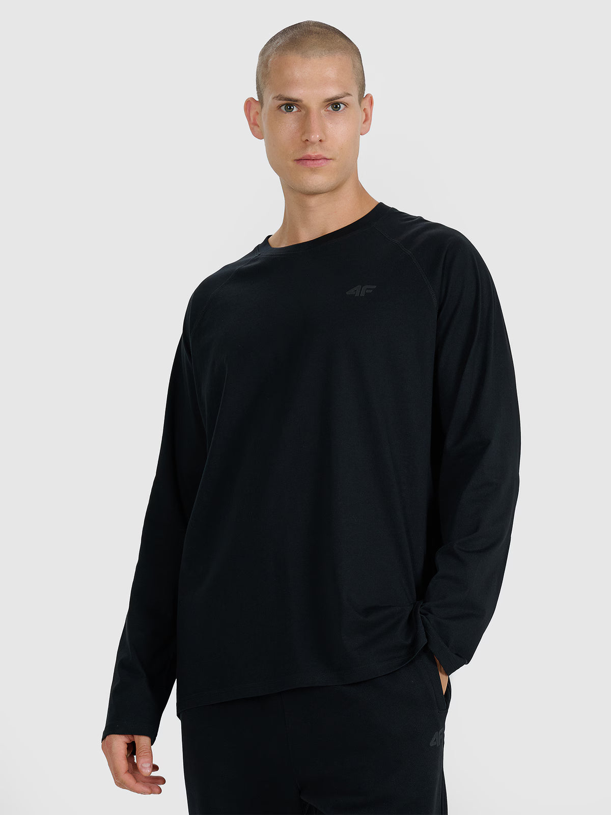 Longsleeve oversize gładki męski