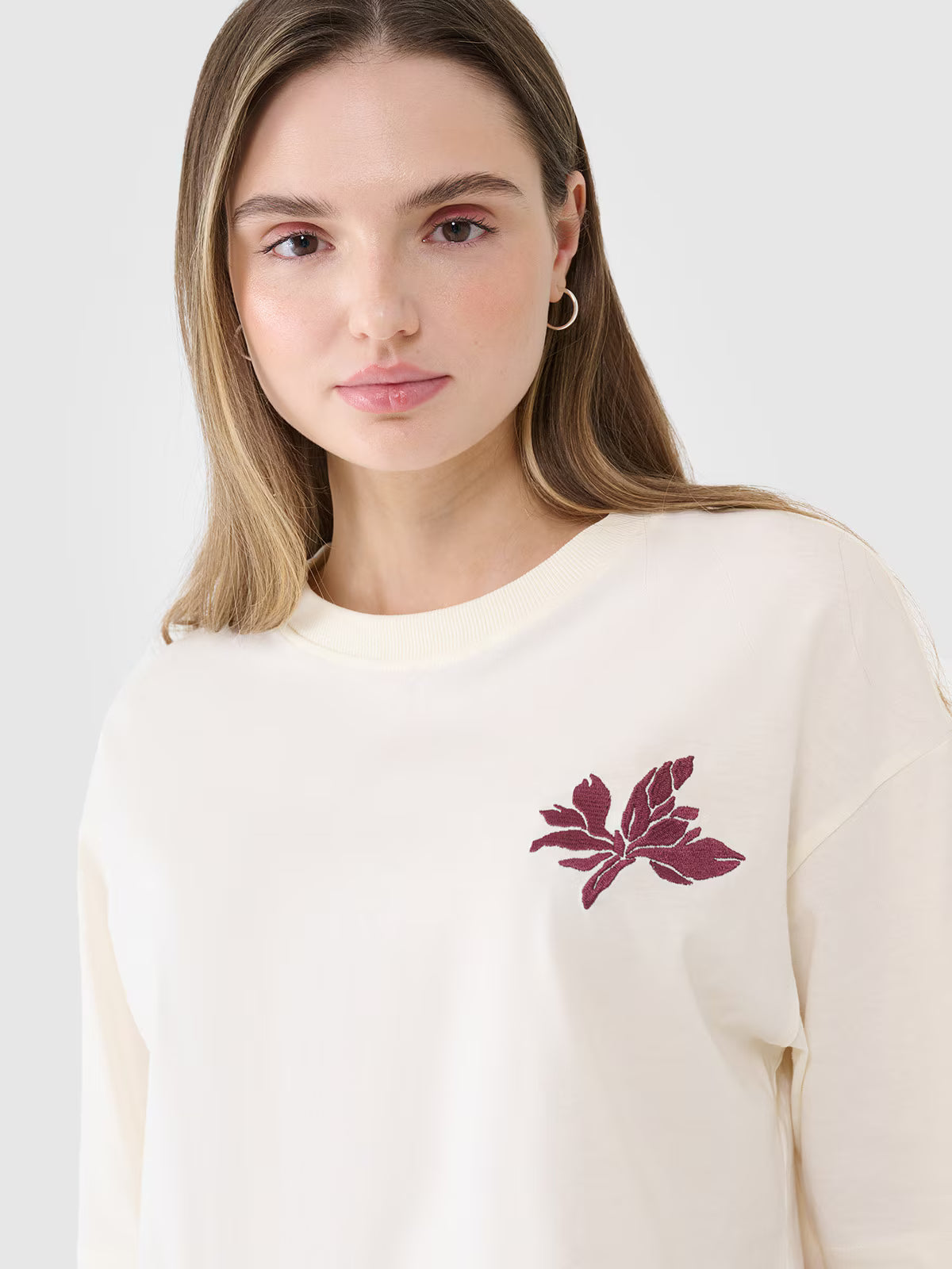 T-shirt oversize z nadrukiem damski
