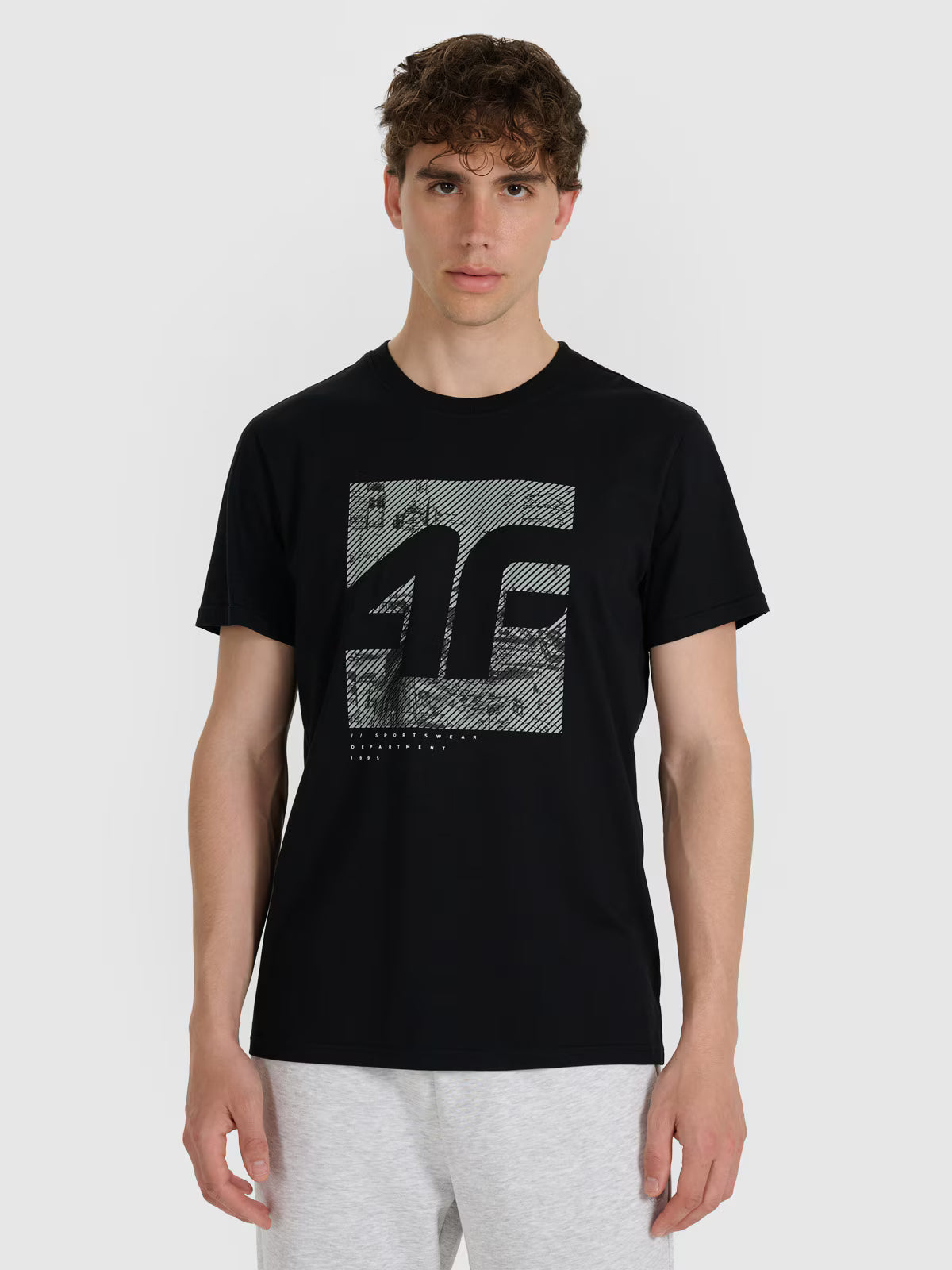 T-shirt regular z nadrukiem męski