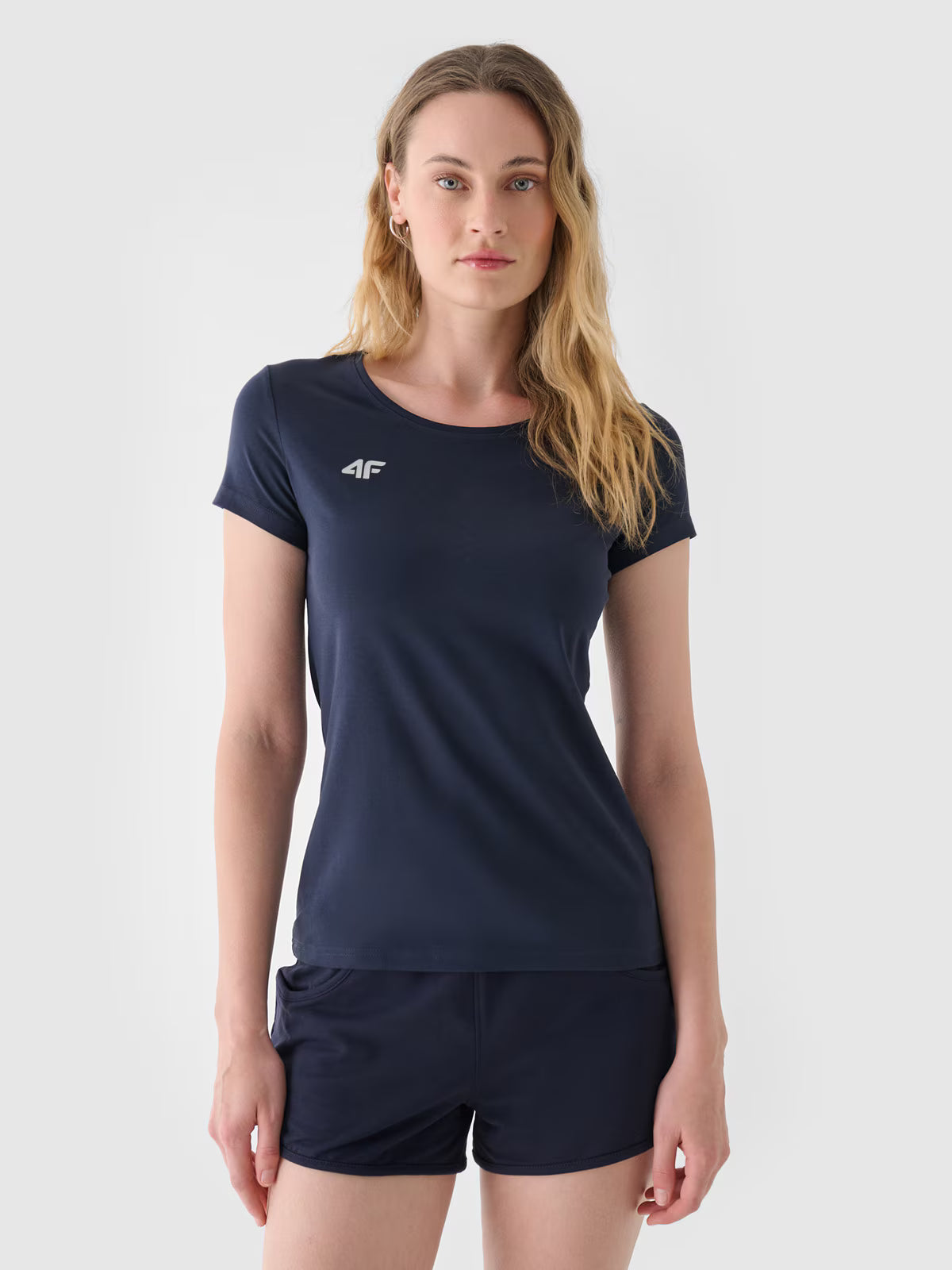 T-shirt slim gładki damski