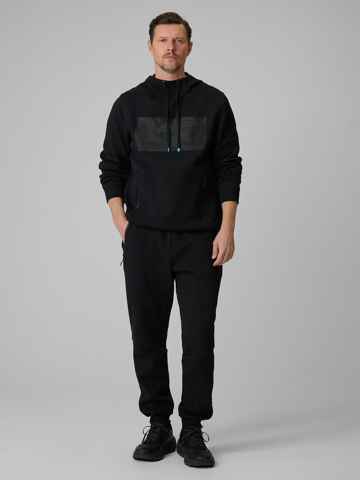 Bluza dresowa regular z kapturem męska