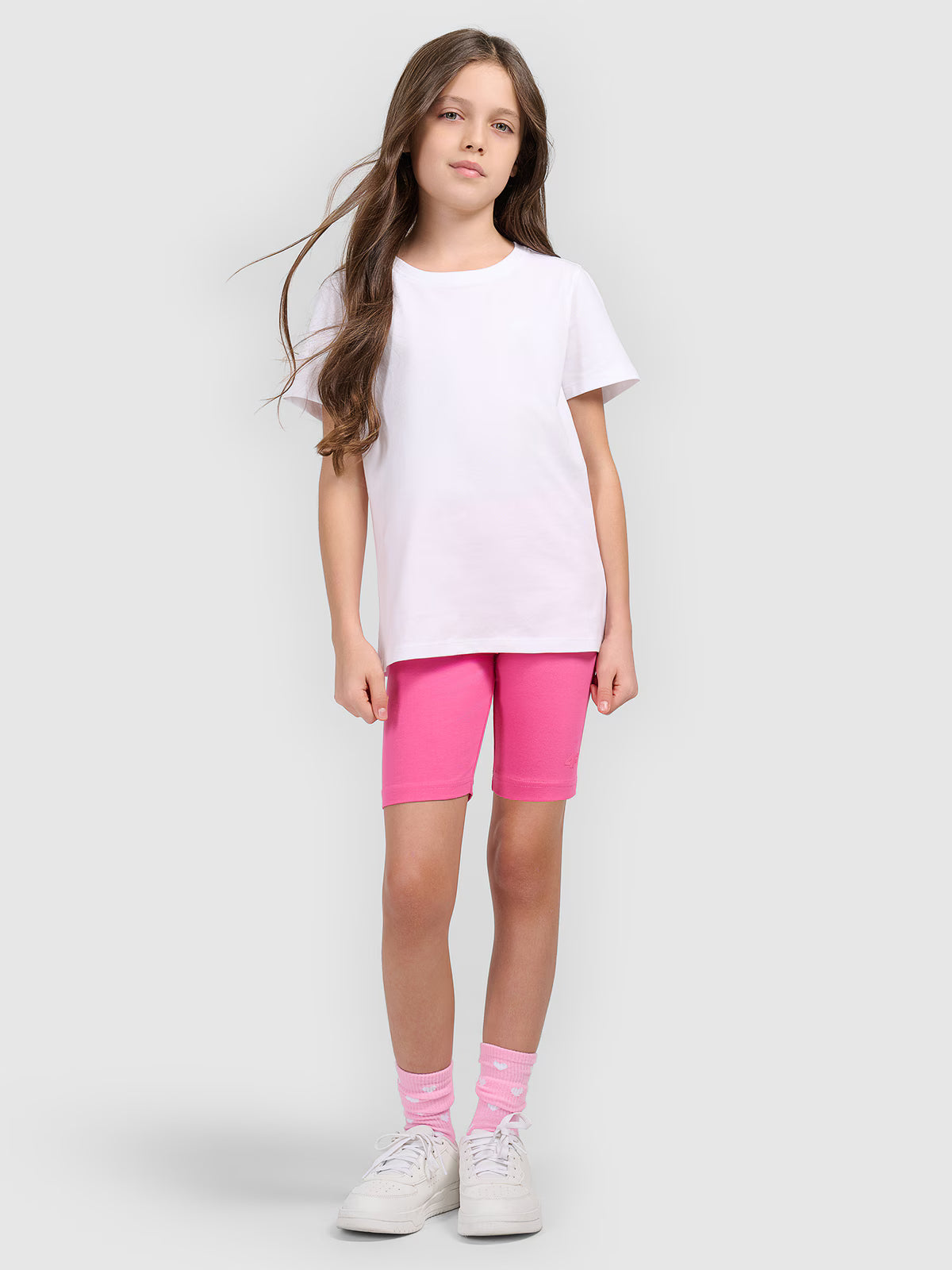 T-shirt gładki dziewczęcy