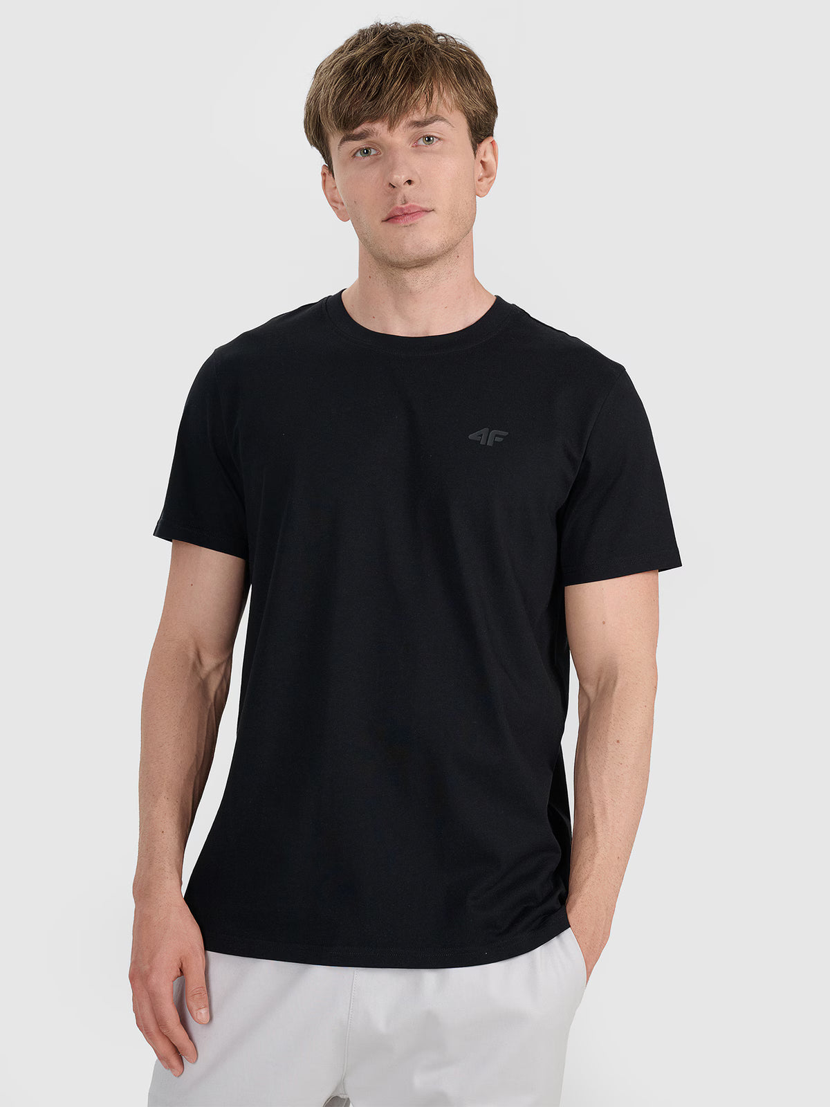 T-shirt regular gładki męski