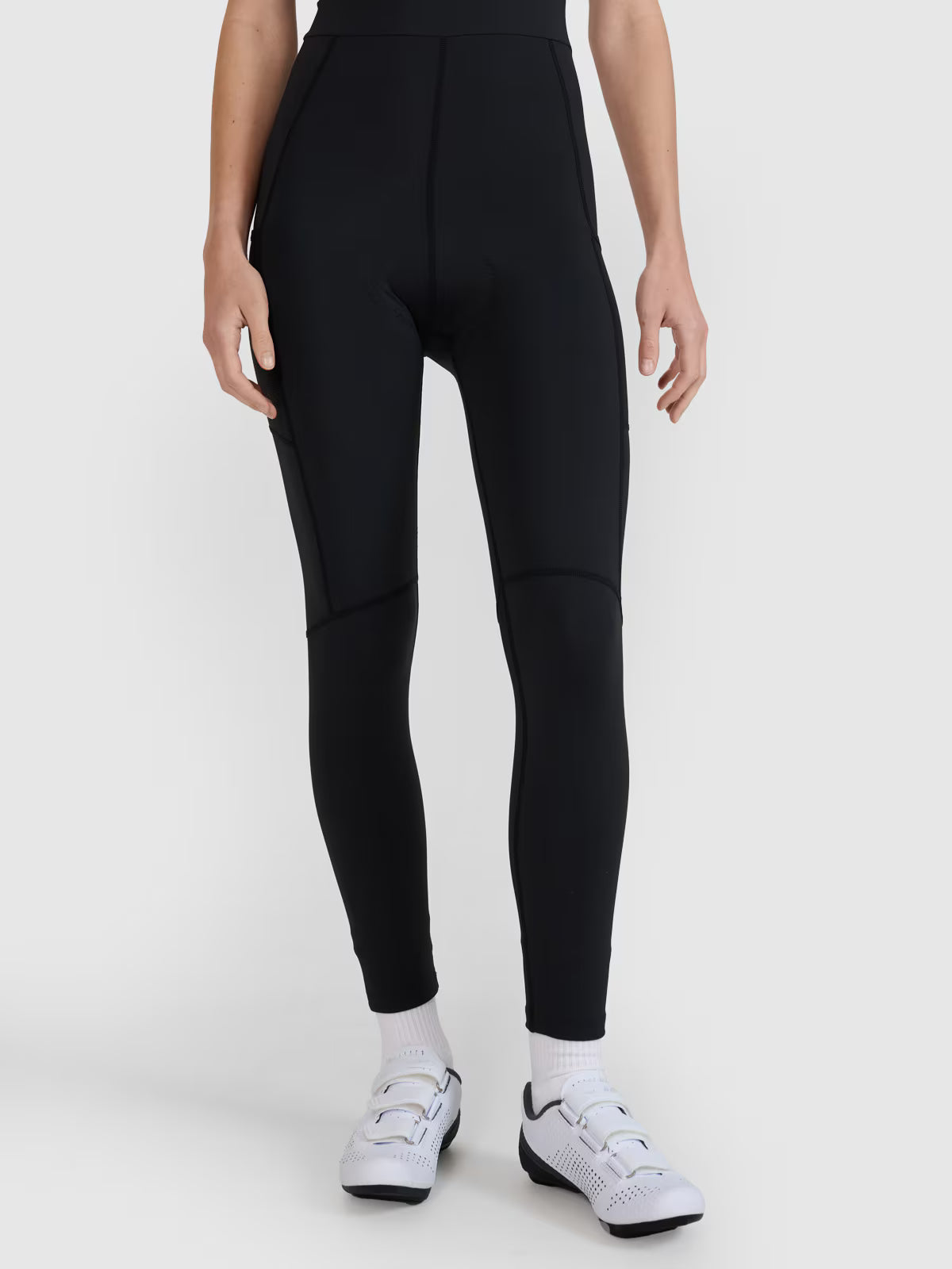 Legginsy rowerowe z żelowo-piankową wkładką i szelkami damskie