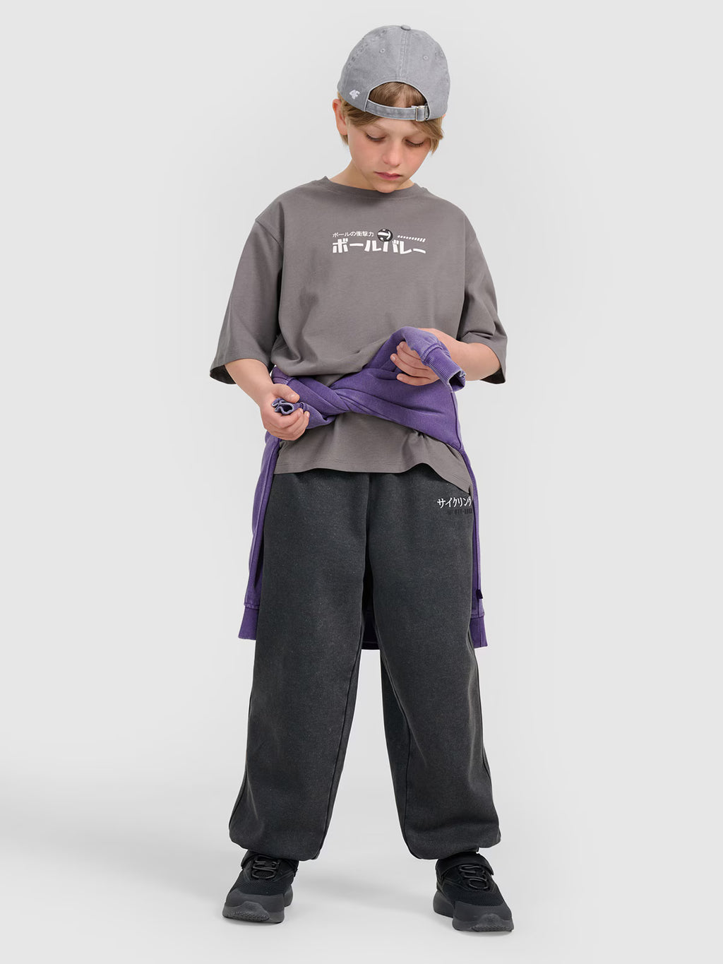 T-shirt oversize z nadrukiem chłopięcy