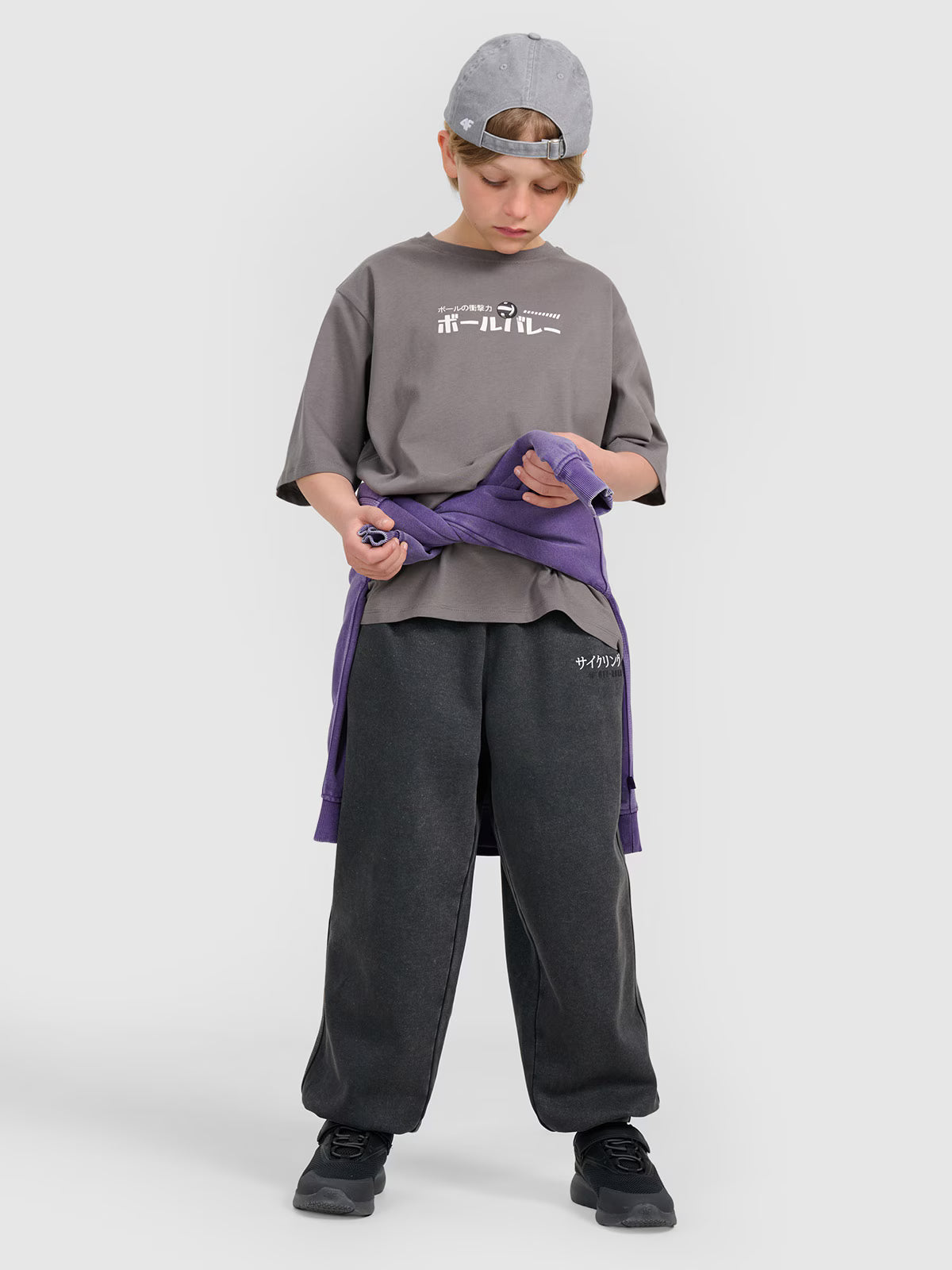 T-shirt oversize z nadrukiem chłopięcy