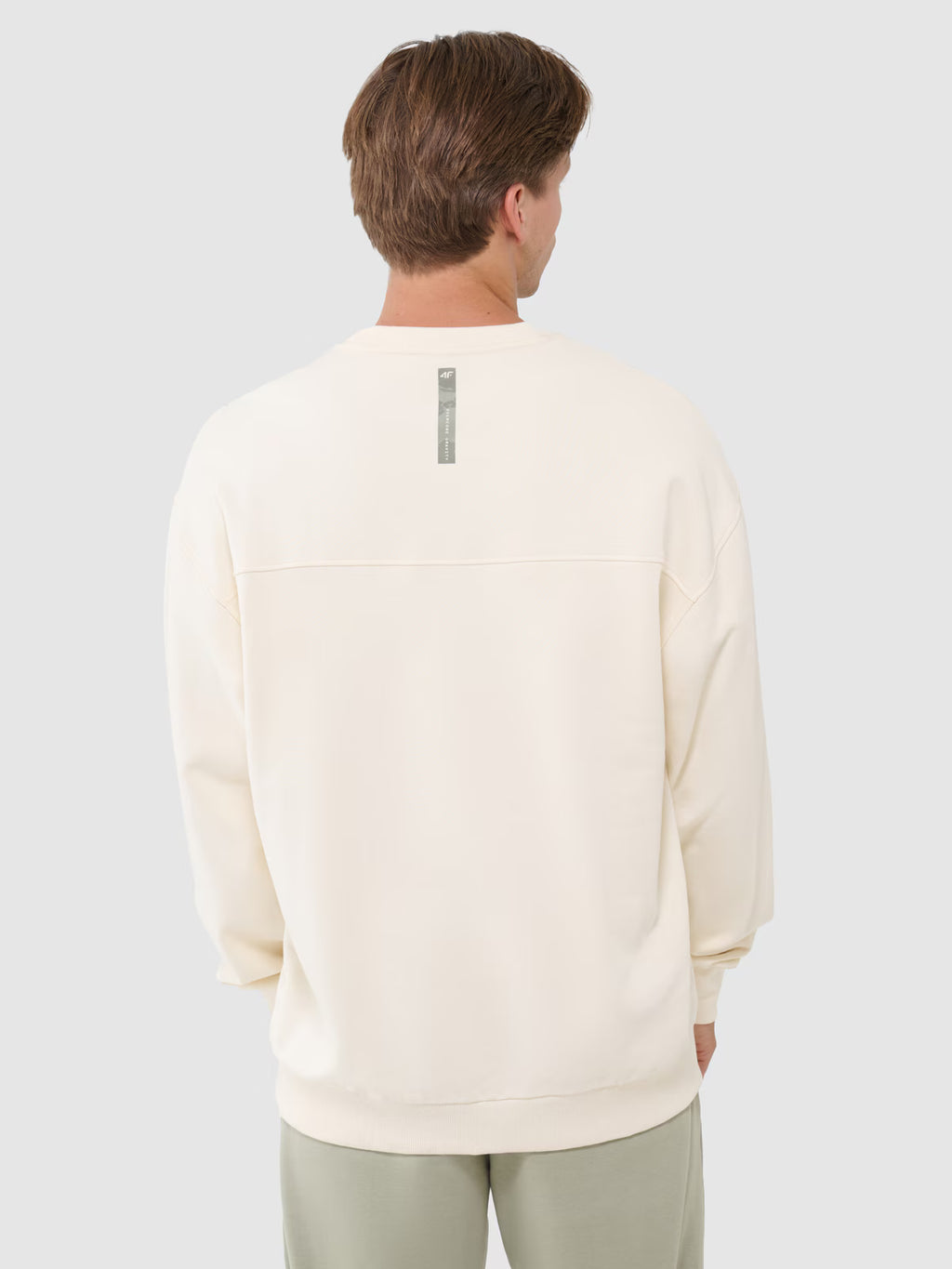 Bluza dresowa oversize nierozpinana bez kaptura męska