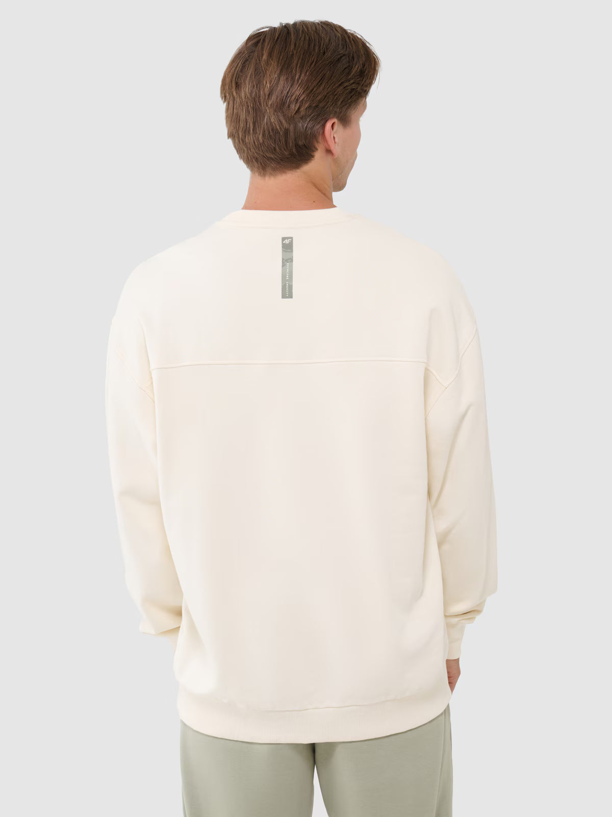 Bluza dresowa oversize nierozpinana bez kaptura męska
