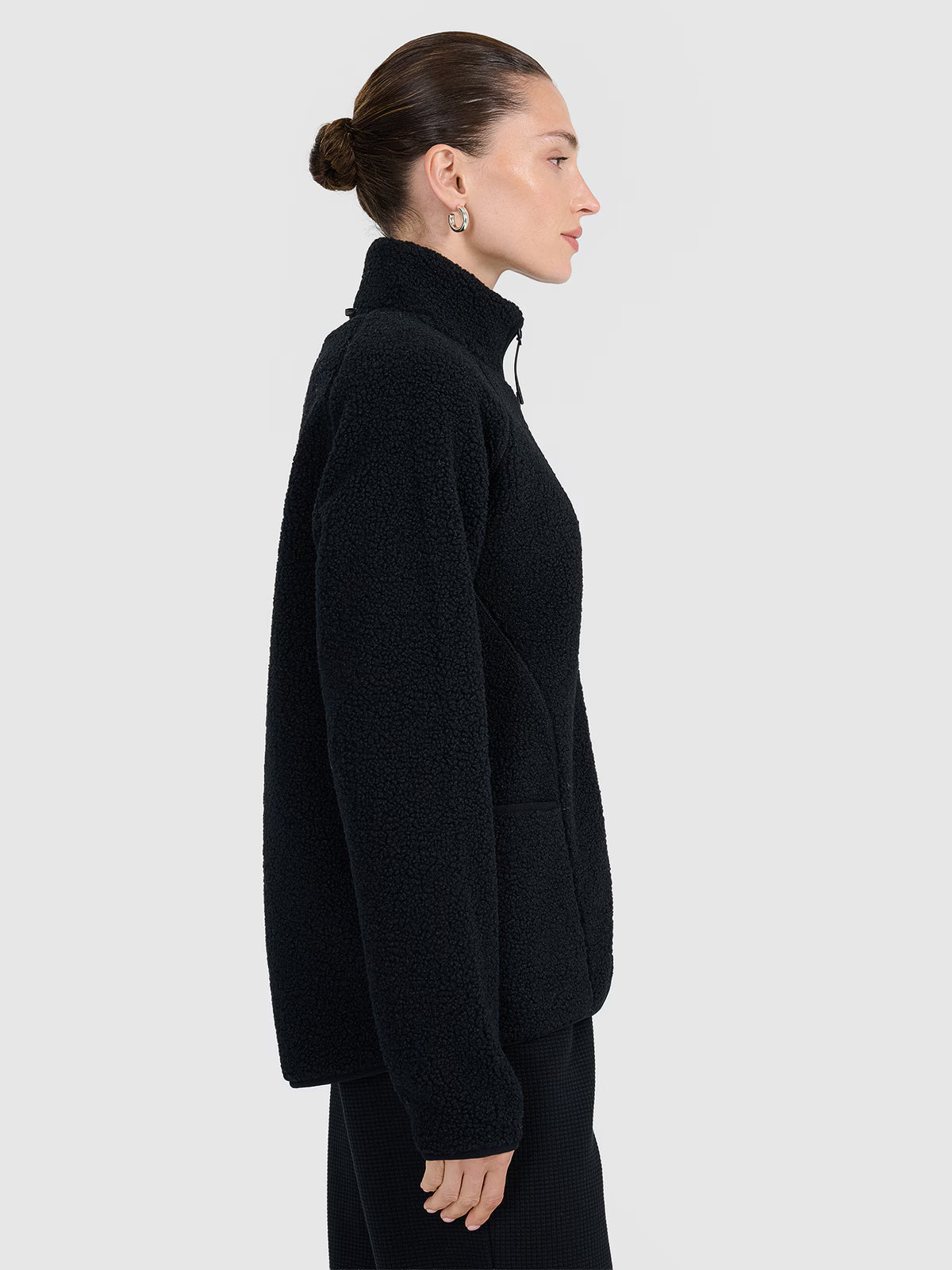 Polar sherpa ze stójką oversize damski