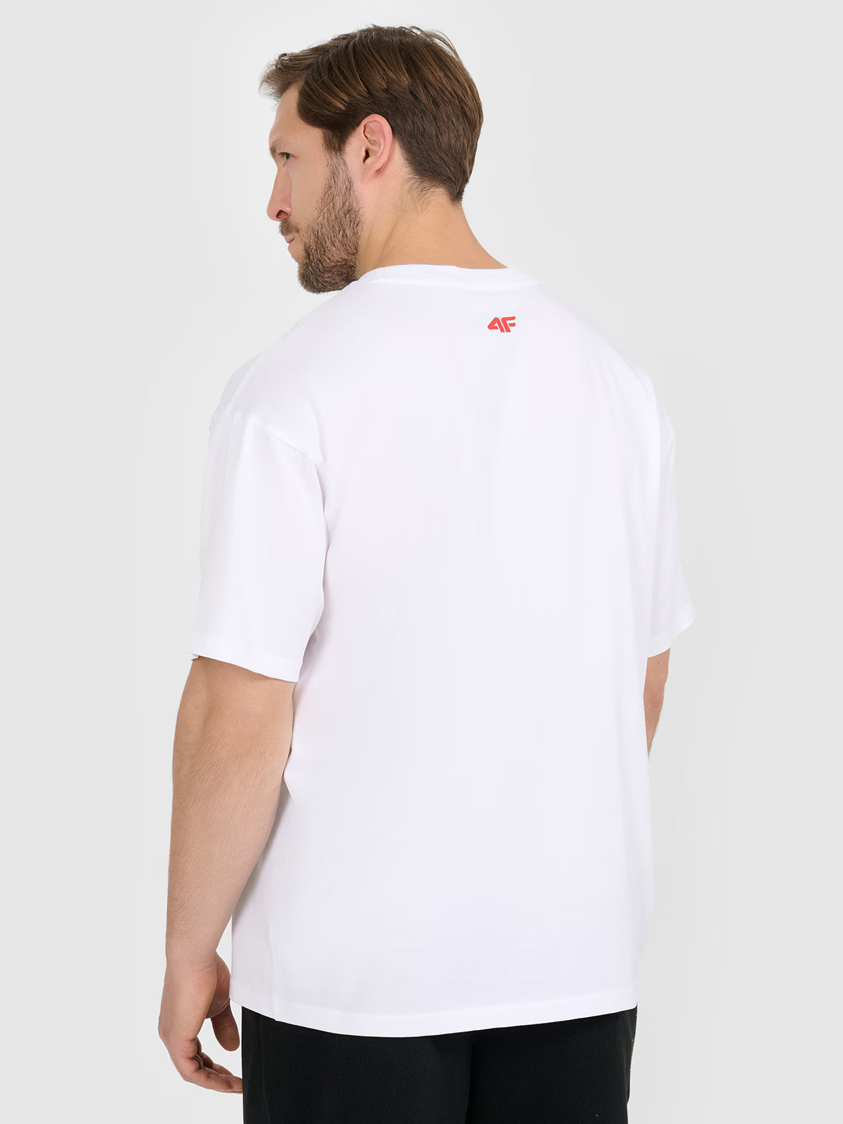 T-shirt loose z nadrukiem męski