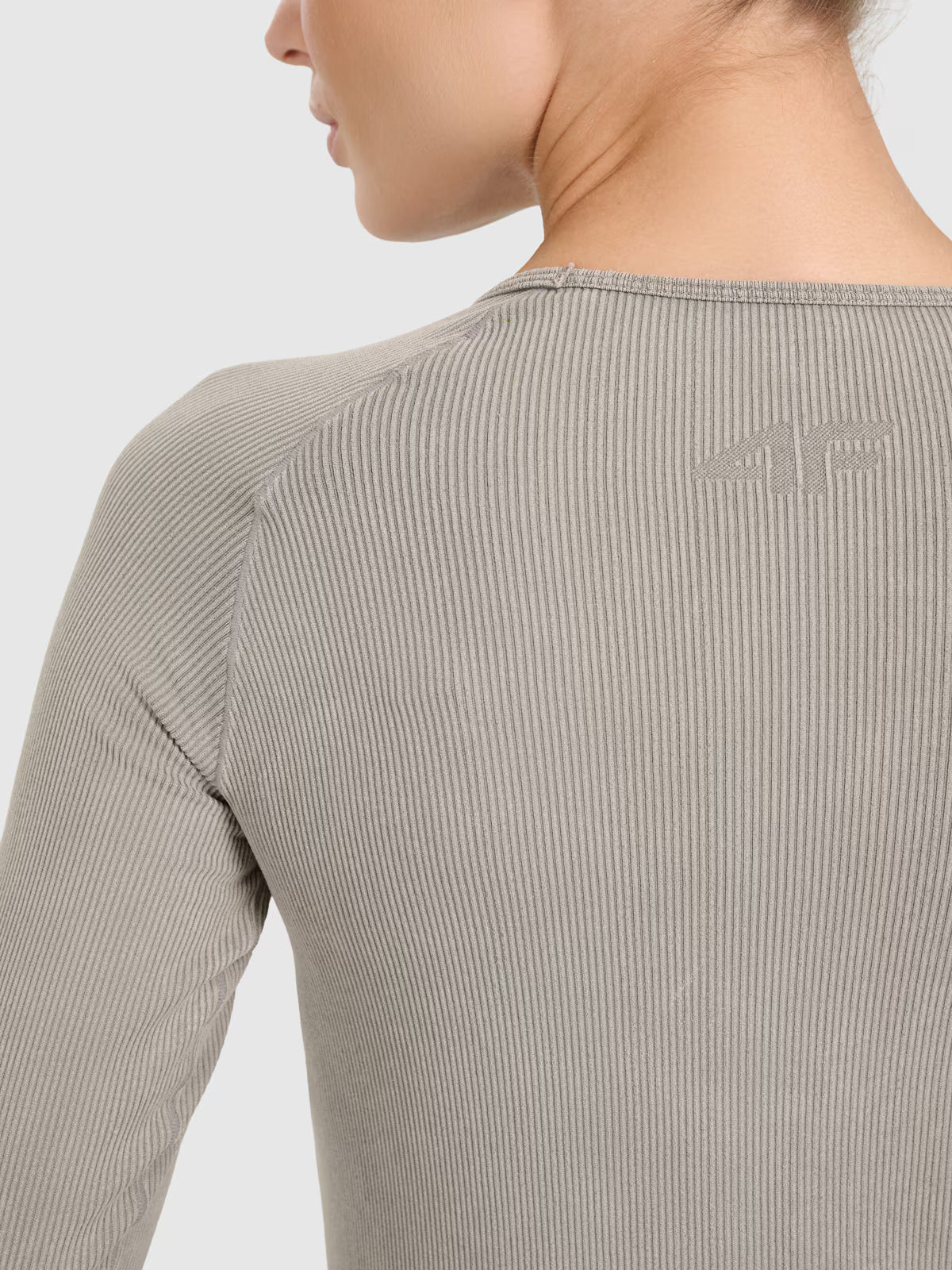 Longsleeve slim do jogi i pilatesu szybkoschnący damski
