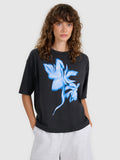 T-shirt oversize z nadrukiem damski