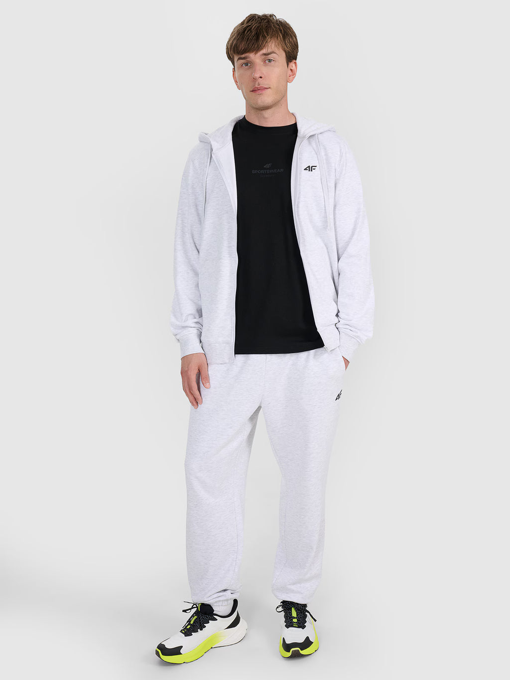 Bluza dresowa rozpinana z kapturem męska