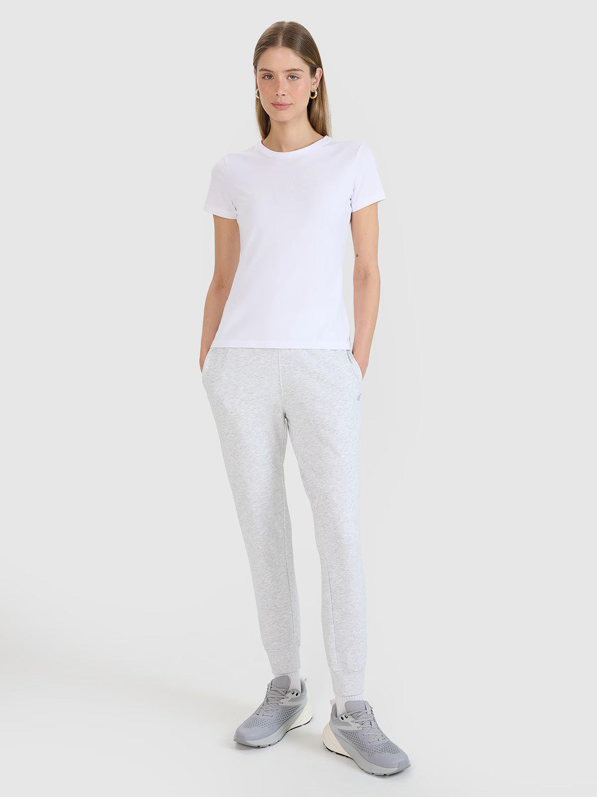 T-shirt slim z nadrukiem damski