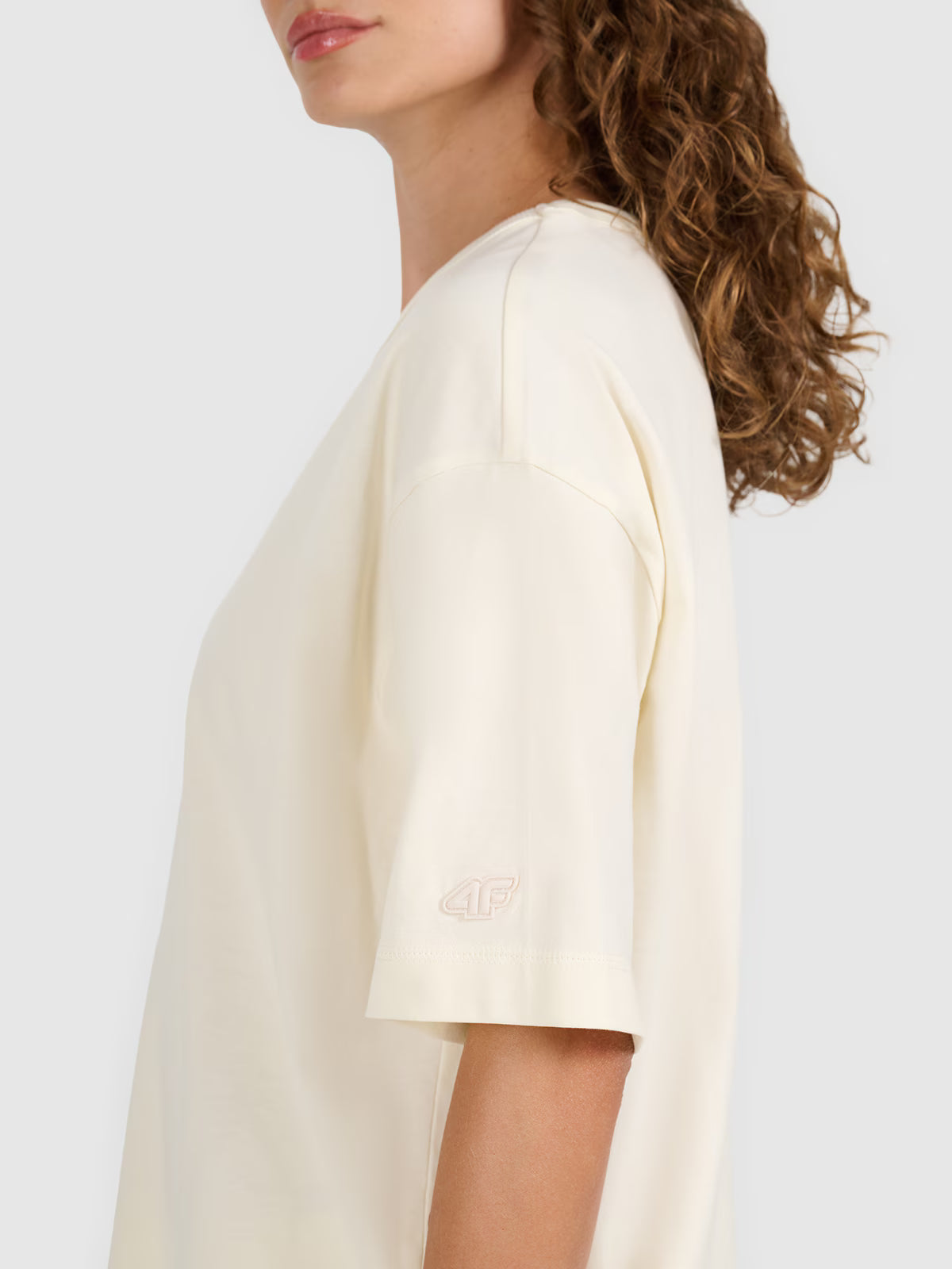T-shirt oversize gładki damski