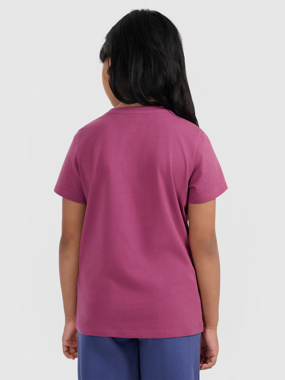 T-shirt regular gładki dziewczęcy