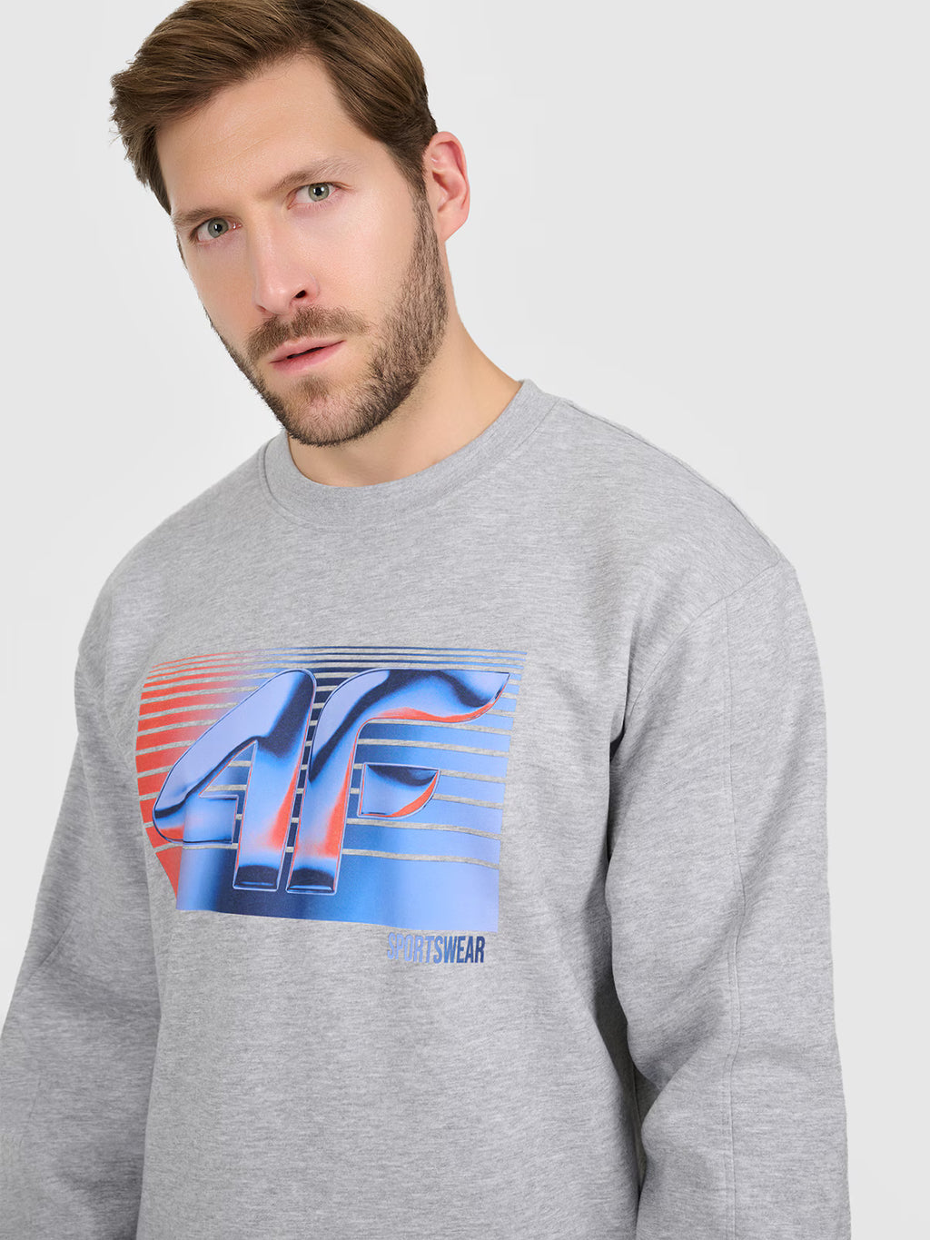 Bluza dresowa nierozpinana bez kaptura męska