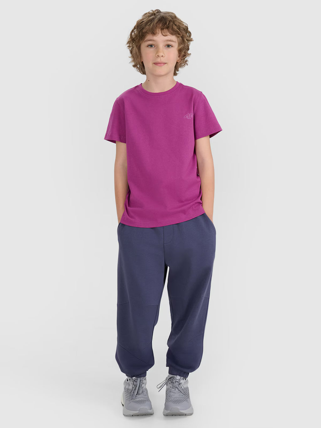 T-shirt regular gładki (2-pack) dziecięcy