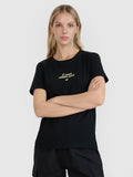 T-shirt regular z nadrukiem damski