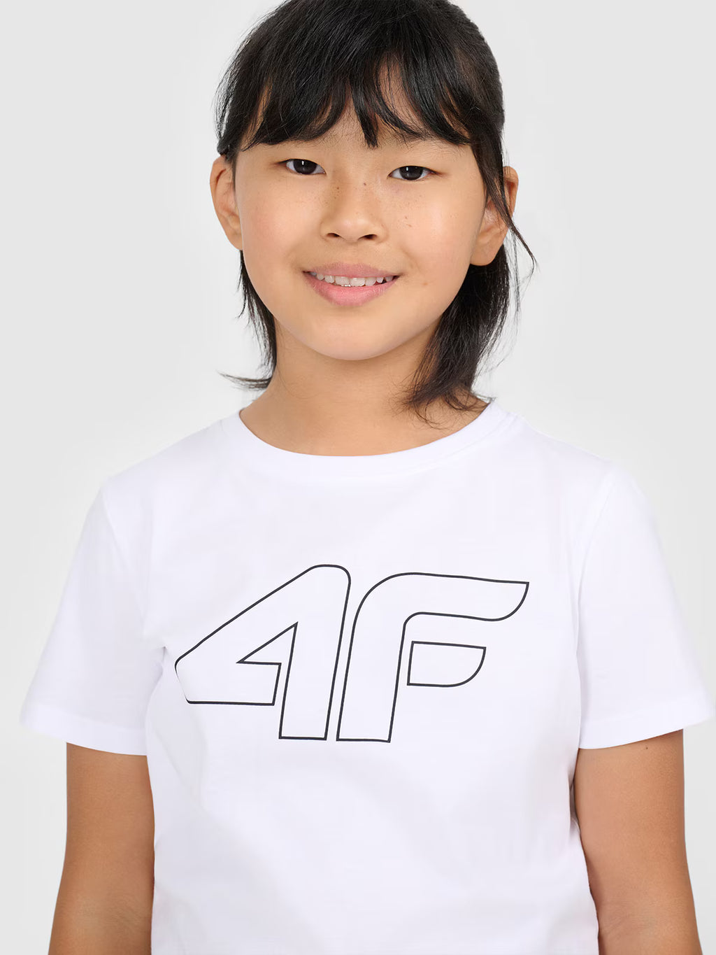 T-shirt oversize z nadrukiem dziewczęcy