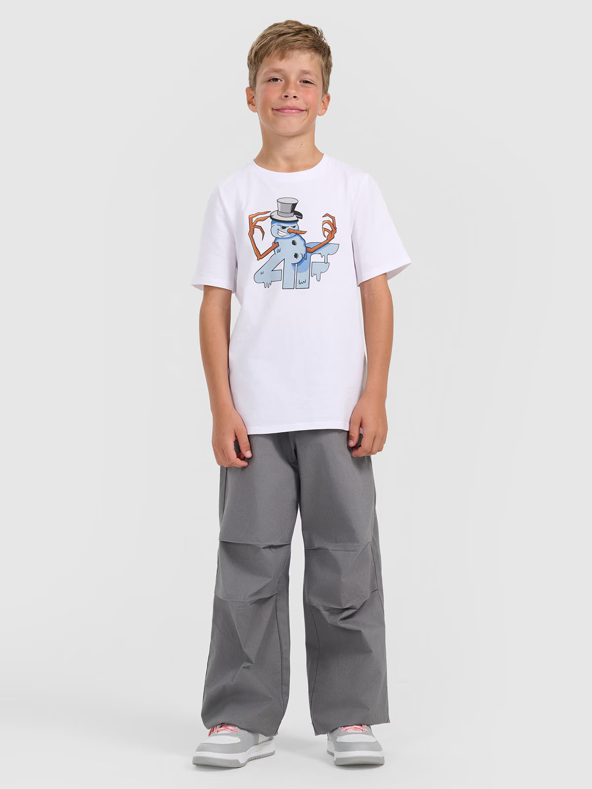 T-shirt regular z nadrukiem świątecznym chłopięcy