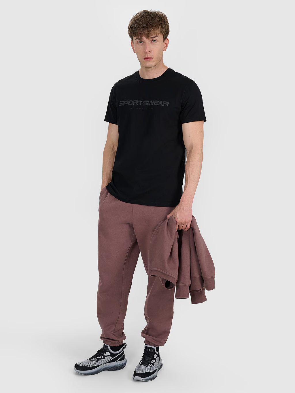 T-shirt regular z nadrukiem męski