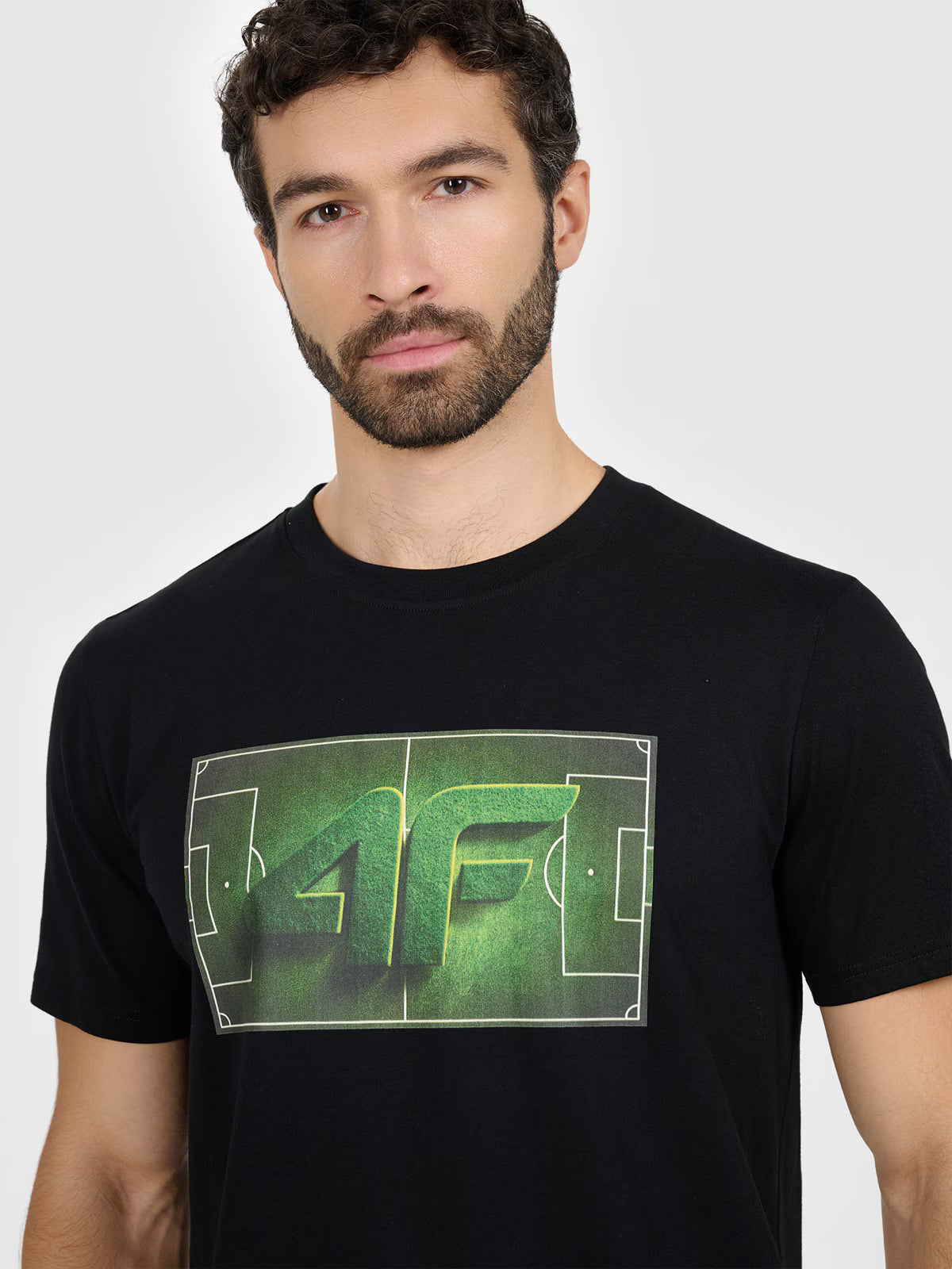 T-shirt regular z nadrukiem męski