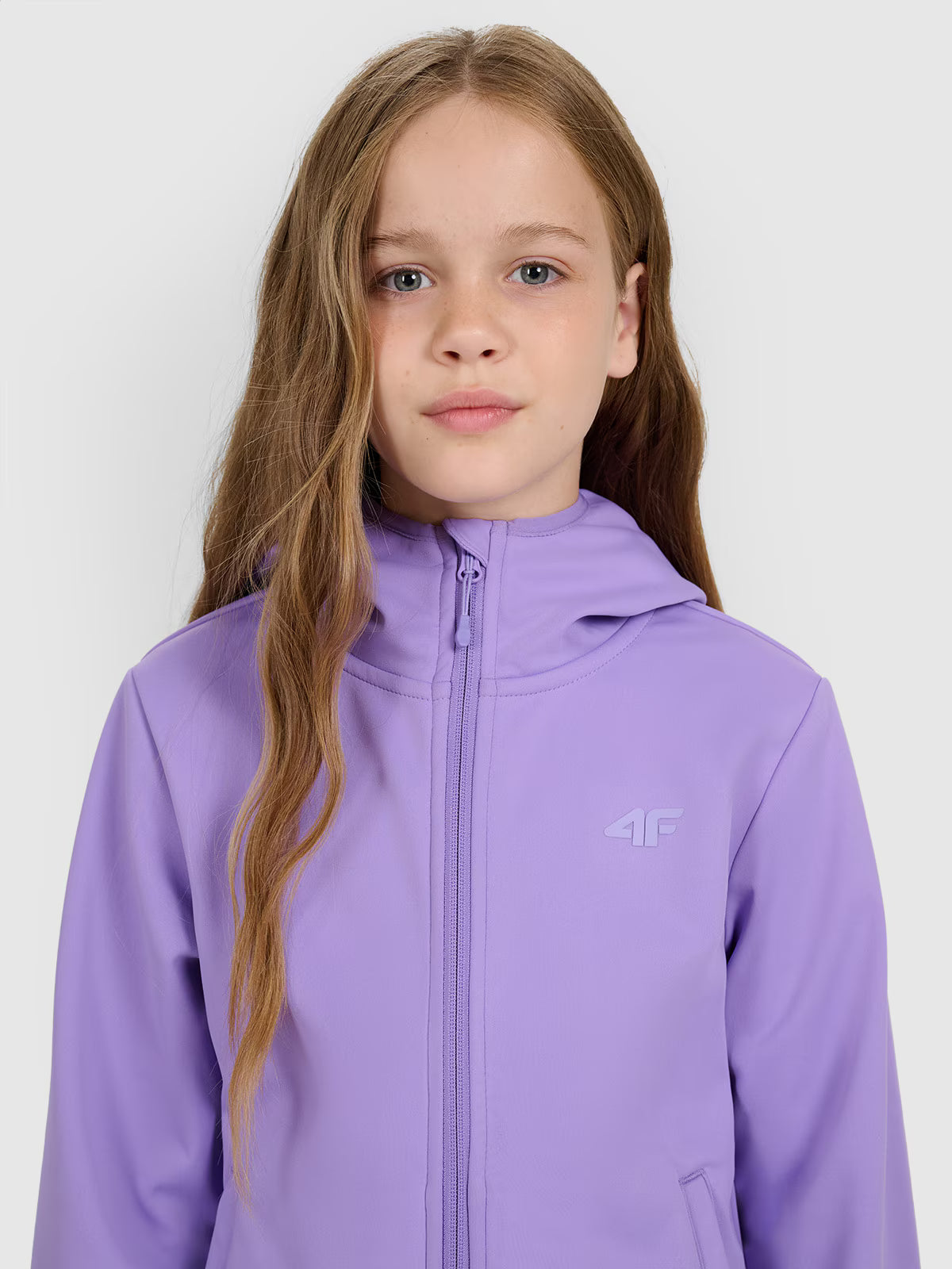 Kurtka softshell wiatroodporna membrana 5000 dziewczęca