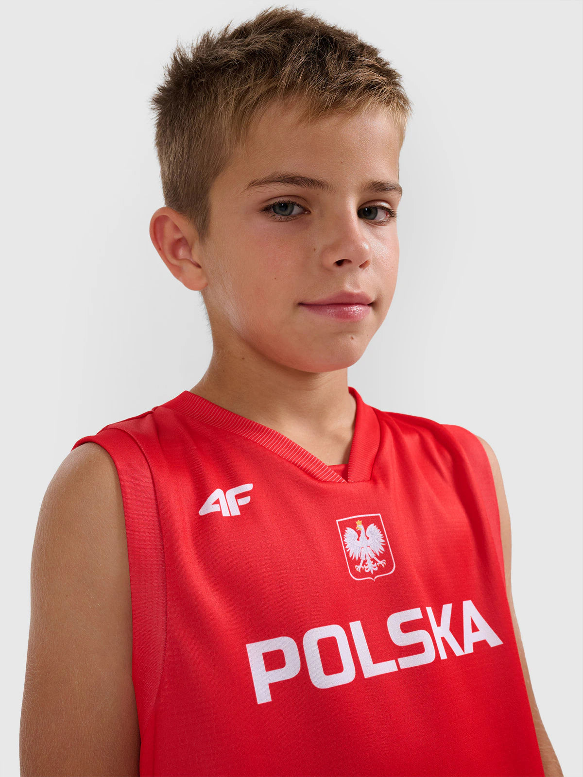 Koszulka reprezentacyjna z możliwością personalizacji dziecięca 4F x PZKOSZ