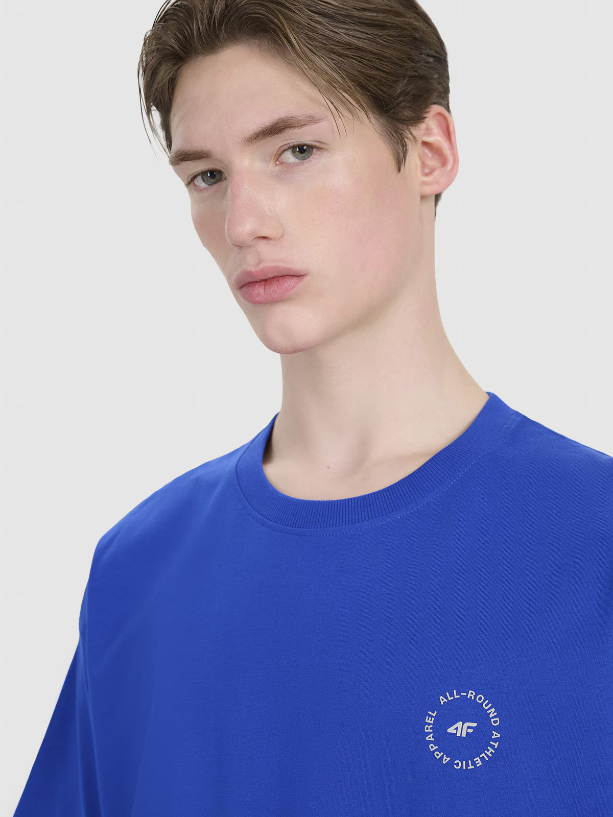 T-shirt oversize z nadrukiem męski